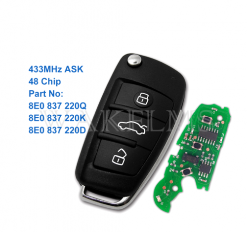 Remote Car Key For Llavero Chave Audi A4 S4 Rs4 A5 S5 Rs5